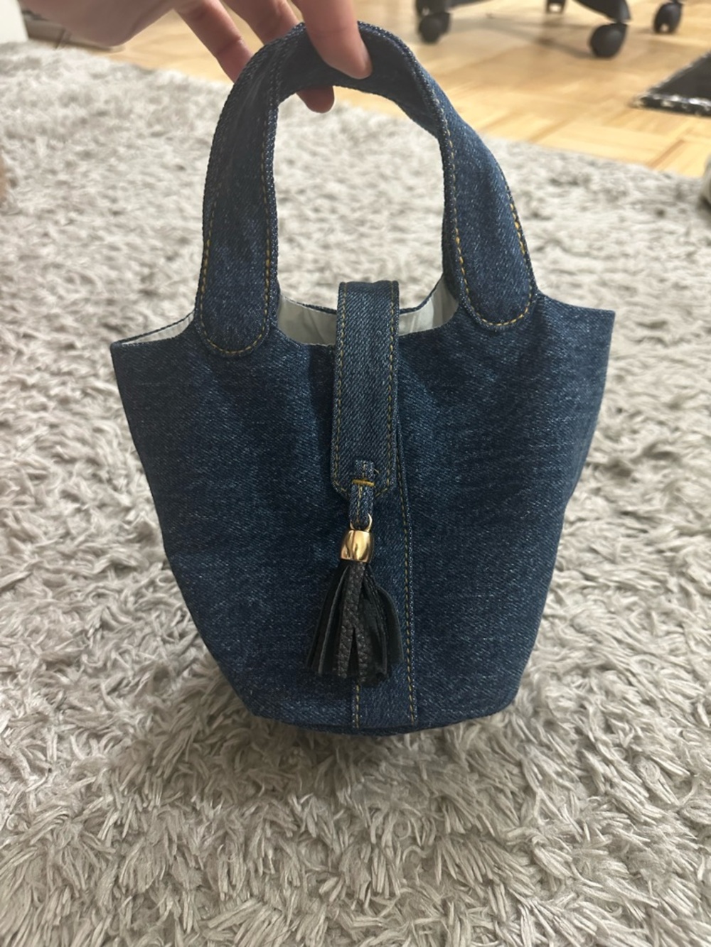 Denim Mini Picotin Bag